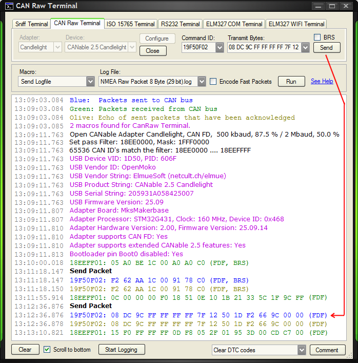 HUD ECU Hacker - CAN Raw Terminal